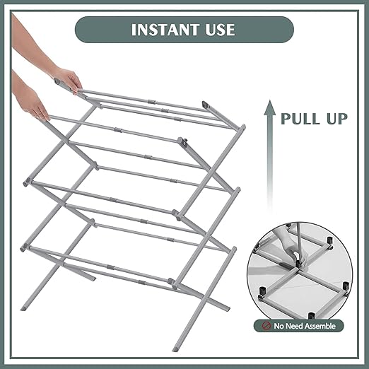 Sammenleggbart Tørkestativ – Utvidbart Klesstativ