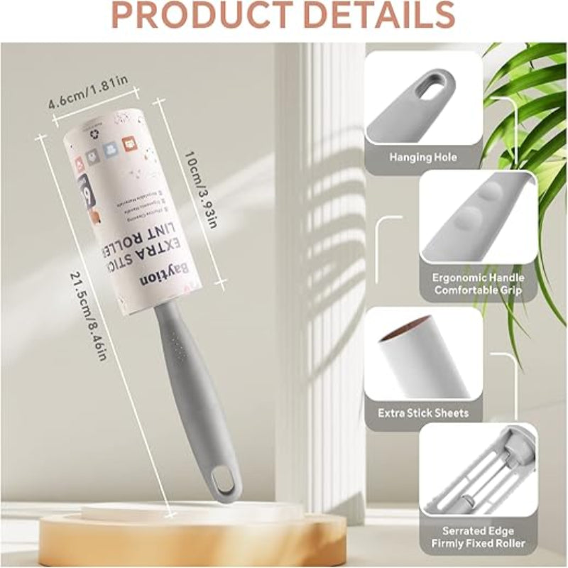 Lint Roller Set- 6 Ruller og 2 Håndtak