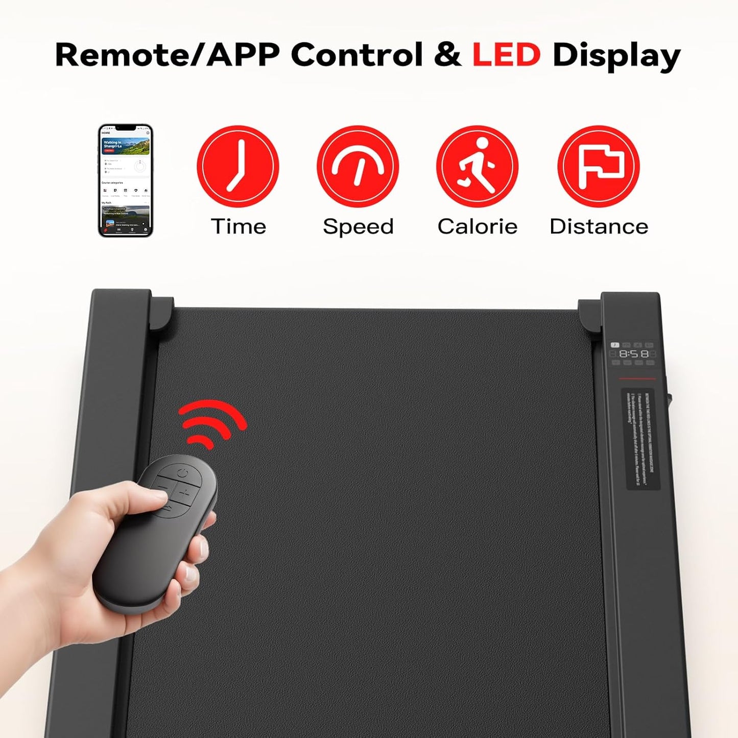 4 I 1 Sperax Walking Pad Med Vibrasjon og App - Ultralett 10 kg