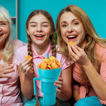 2 I 1 KOMBIKOPP SNACK OG DRIKKE LEKKASJESIKKER BÆRBAR